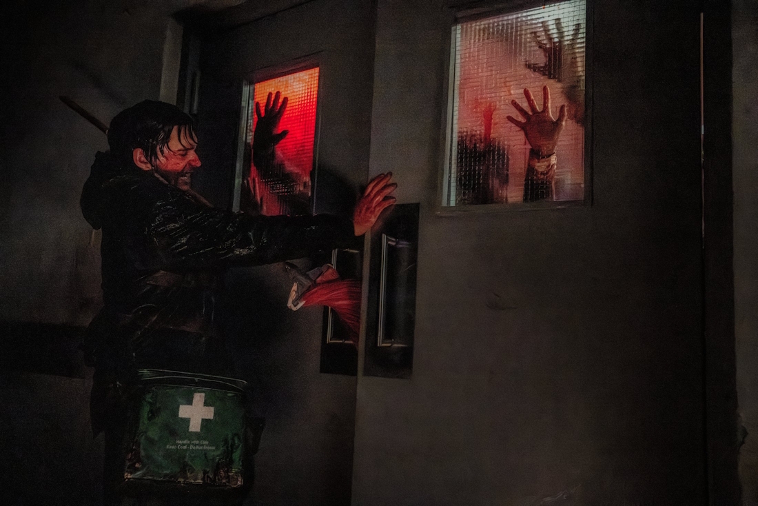 Film backdrop for Resident Evil