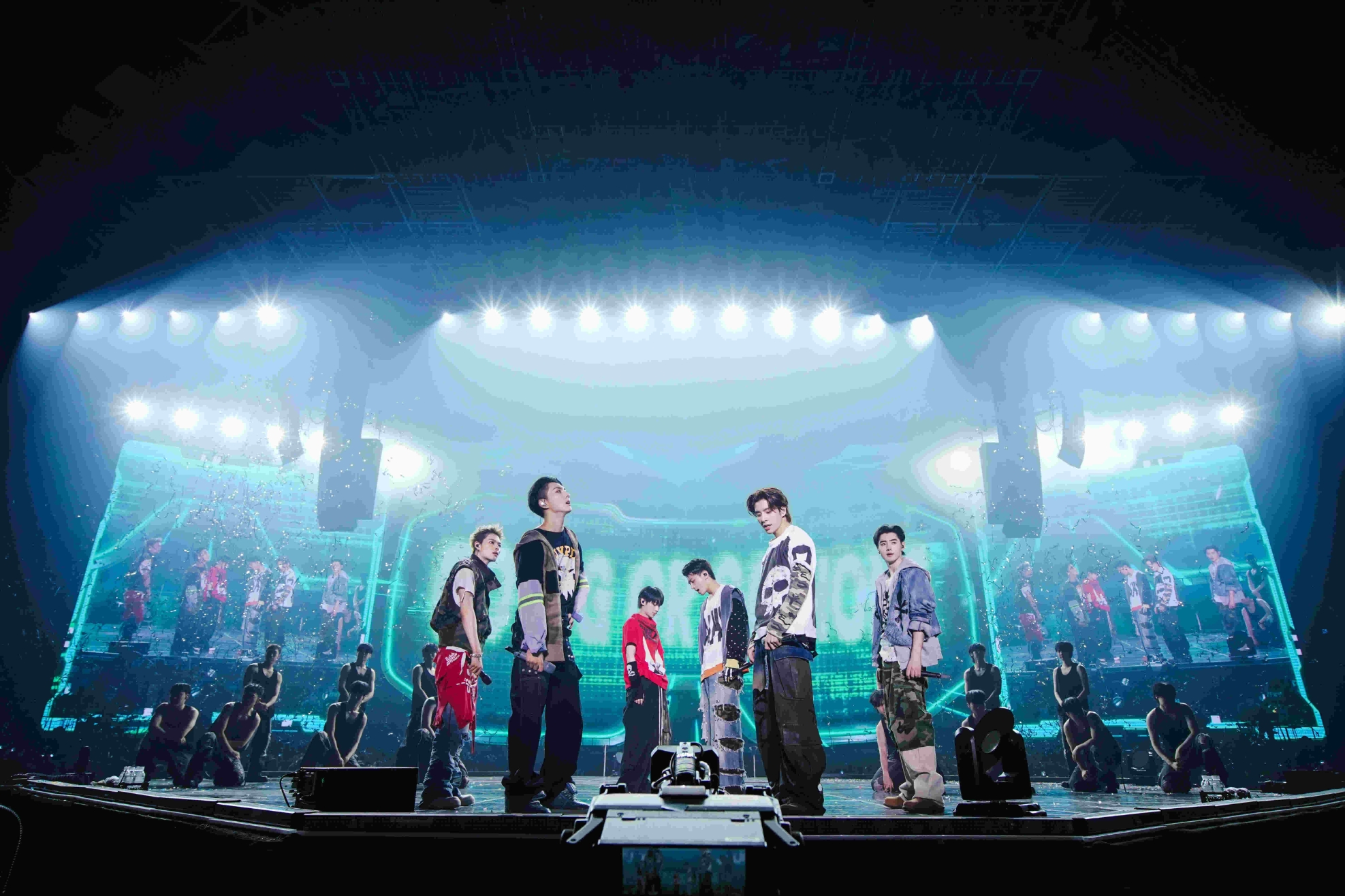 Film backdrop for Concert: Enhypen World Tour 'Blood Saga'