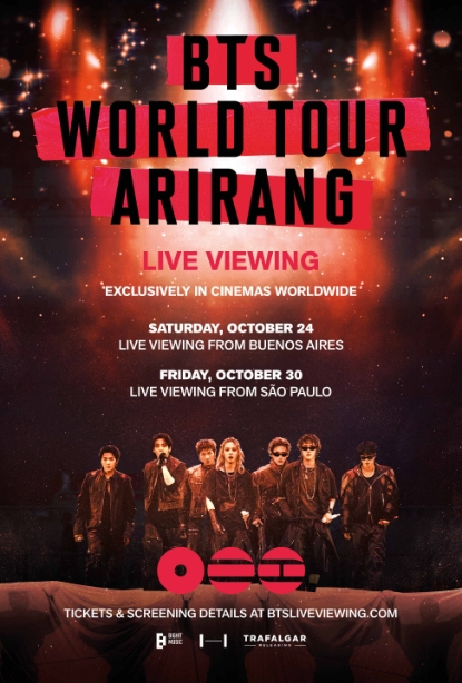 Theatrical poster for Concert: BTS World Tour 'Arirang' in Sao Paulo