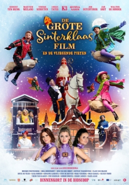 Poster voor De Grote Sinterklaasfilm en de Vliegende Pieten