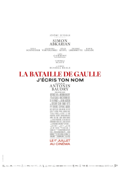 Theatrical poster for Filmclub Hasselt: Bataille de Gaulle-J'écris...